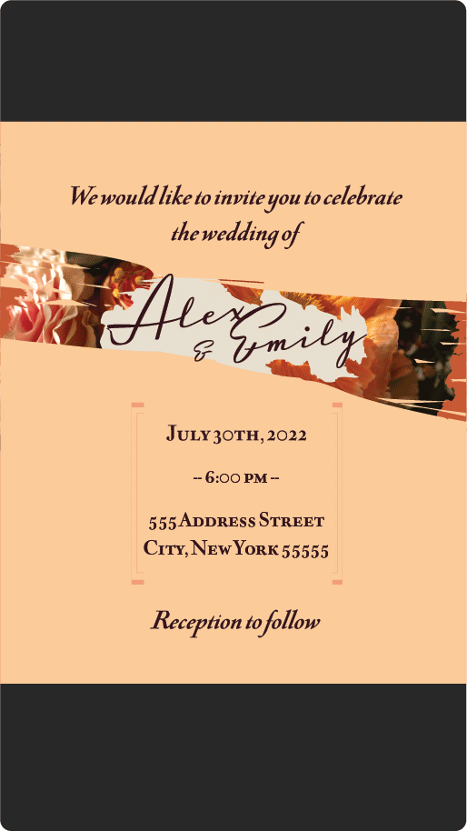 link to open wedding invitation
